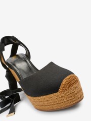 črna - Espadrile s polno peto in zavezovanjem Forever Comfort® - Slika 7 iz 7