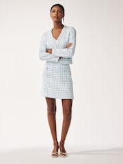 Emma Marella Blue Sera Gingham Crop Jacket - Image 3 of 5