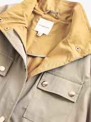 Myleene Klass Neutral Stone Funnel Neck Showerproof Coat - Image 8 of 9