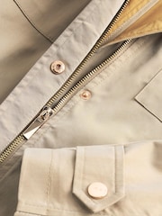 Myleene Klass Neutral Stone Funnel Neck Showerproof Coat - Image 9 of 9