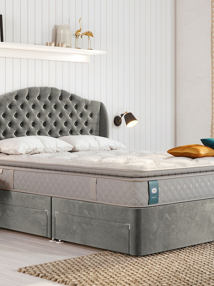 Sealy Silver Fox Enhance Ashton Mattress and Storage Divan Base Set - Image 1 of 7