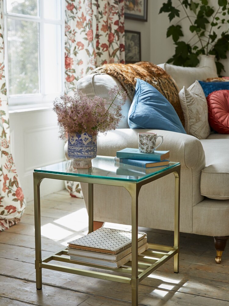 Laura Ashley Brass Brynmill Side Table - Image 1 of 4