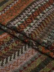 Celtic & Co. Mens Green Lambswool Fairisle Pattern Scarf - Image 3 of 3