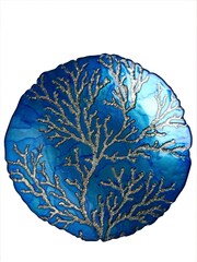Anton Studio Designs Coral Pink Coral Pink 40CM Blue and Gold Coral Bowl - Image 4 of 4
