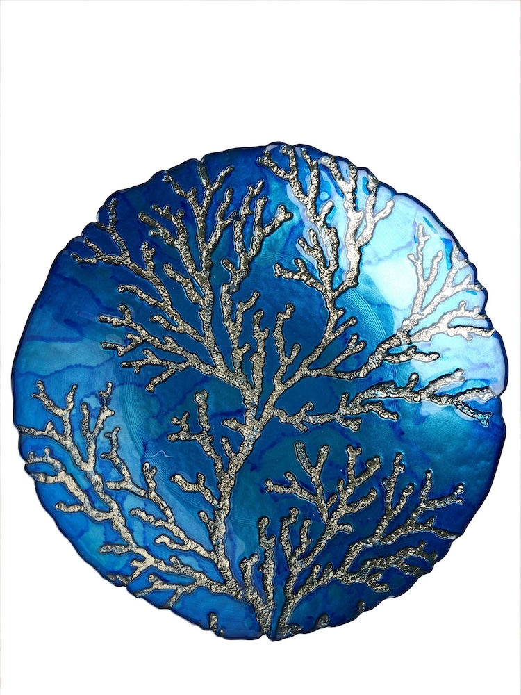 Anton Studio Designs Coral Pink Coral Pink 40CM Blue and Gold Coral Bowl - Image 4 of 4