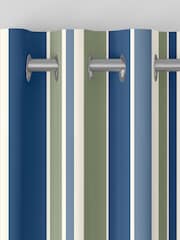 Blue Huddson Made To Measure 100% Cotton Curtains - Image 7 of 9