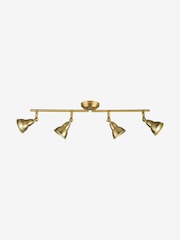 Dar Lighting Aged Brass Nathaniel 4 Light Bar Spotlight Ceiling Light - Image 3 of 6