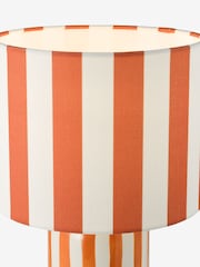 Dar Lighting Orange Ceramic & Polished Chrome Cicada Table Lamp - Image 5 of 6