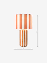 Dar Lighting Orange Ceramic & Polished Chrome Cicada Table Lamp - Image 6 of 6