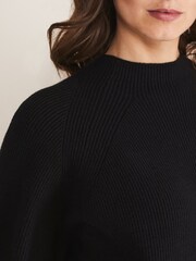 Phase Eight Black Eliana Knitted Jumper Dress - Image 5 of 6
