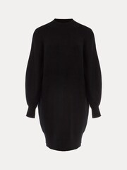 Phase Eight Black Eliana Knitted Jumper Dress - Image 6 of 6