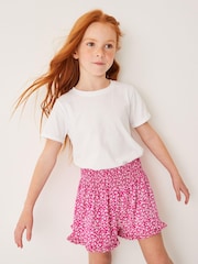 Pink/White Floral Print Super Soft Pretty Shorts (3-16yrs) - Image 1 of 4