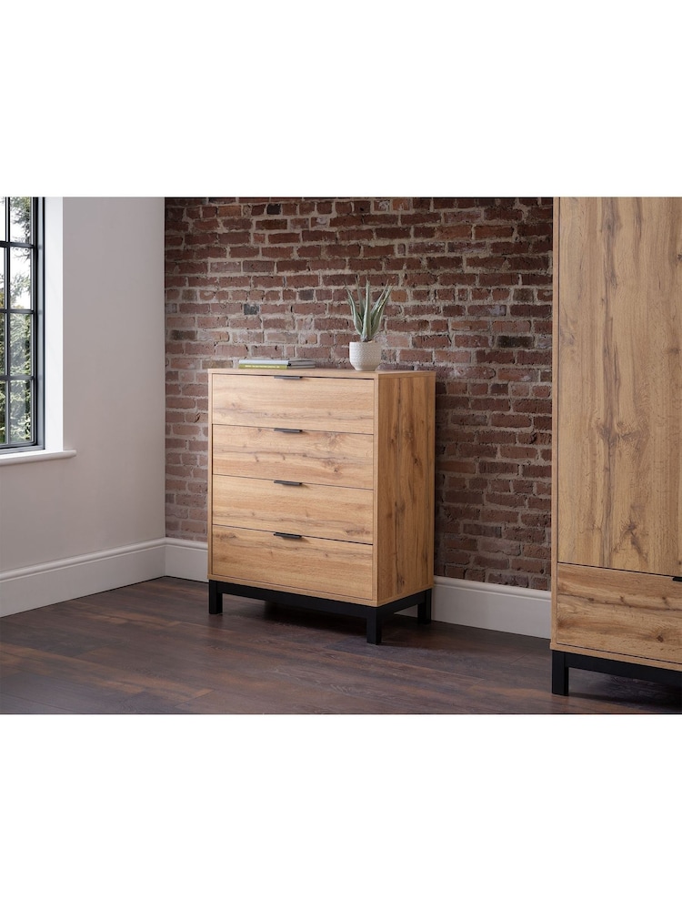 Julian Bowen Brown Bali Easy Assembly 4 Drawer Chest - Image 1 of 3