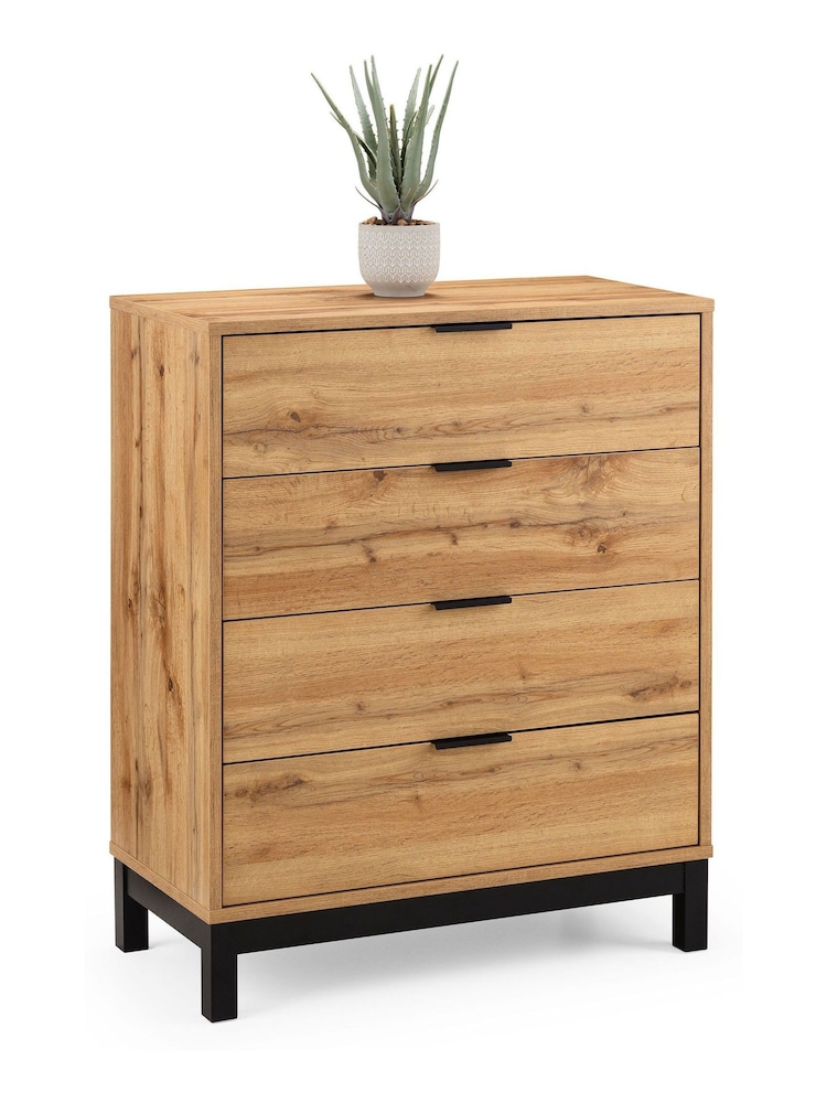 Julian Bowen Brown Bali Easy Assembly 4 Drawer Chest - Image 2 of 3
