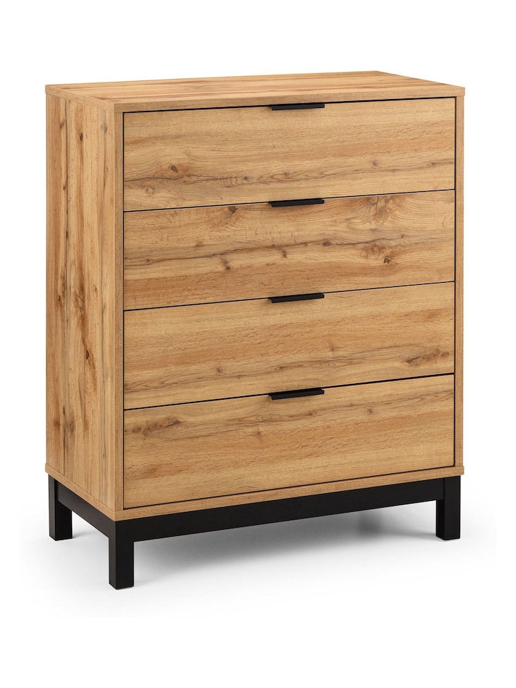 Julian Bowen Brown Bali Easy Assembly 4 Drawer Chest - Image 3 of 3