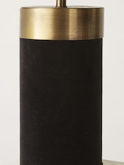 Pacific Black Dempsey Black Velvet and Antique Gold Table Lamp - Image 3 of 3