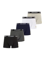 Lyle & Scott White Miller Underwear Trunks 5 Pack - Image 1 of 5