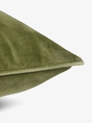 Olive Green 59 x 59cm Matte Velvet Cushion - Image 5 of 7