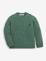 JoJo Maman Bébé Green Cable Jumper - Image 1 of 2