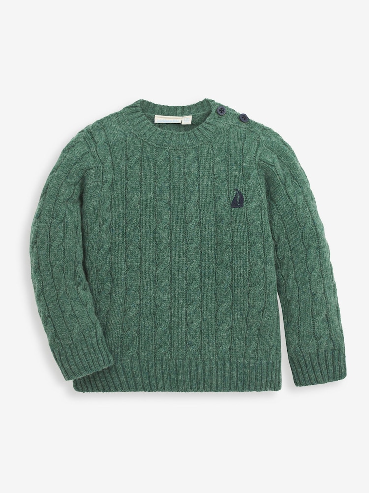 JoJo Maman Bébé Green Cable Jumper - Image 1 of 2