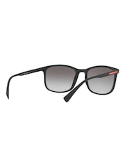 Prada Black Sport Rubberised Square Frame Sunglasses - Image 10 of 12