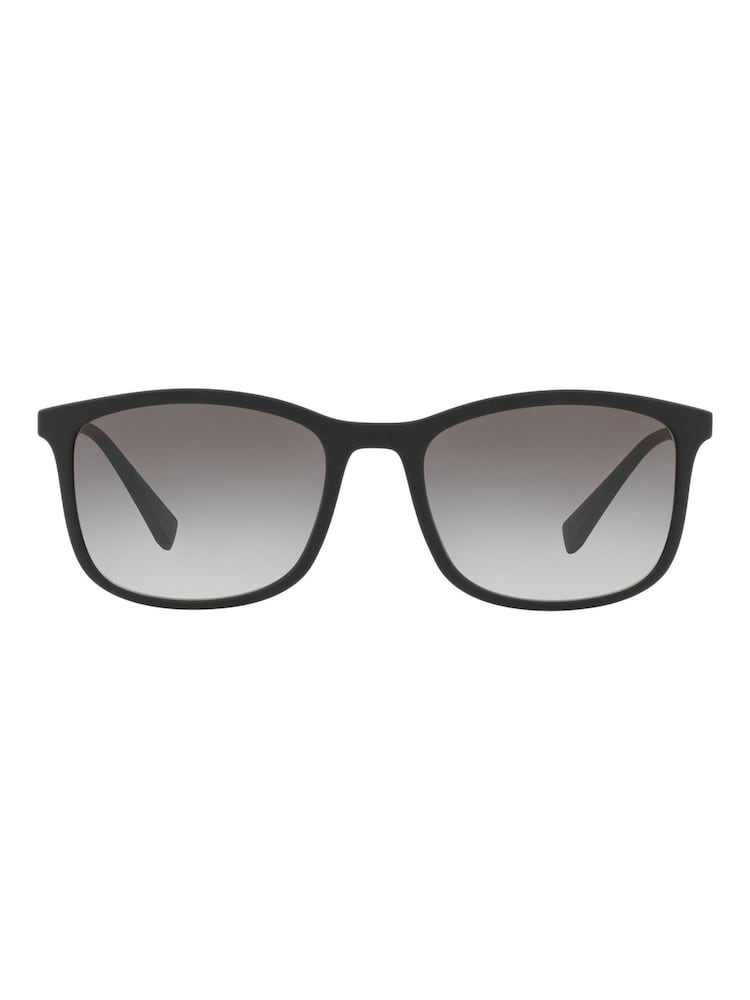 Prada Black Sport Rubberised Square Frame Sunglasses - Image 2 of 12