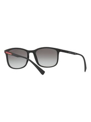 Prada Black Sport Rubberised Square Frame Sunglasses - Image 8 of 12