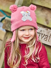 JoJo Maman Bébé Pink Mouse Appliqué Hat - Image 1 of 4