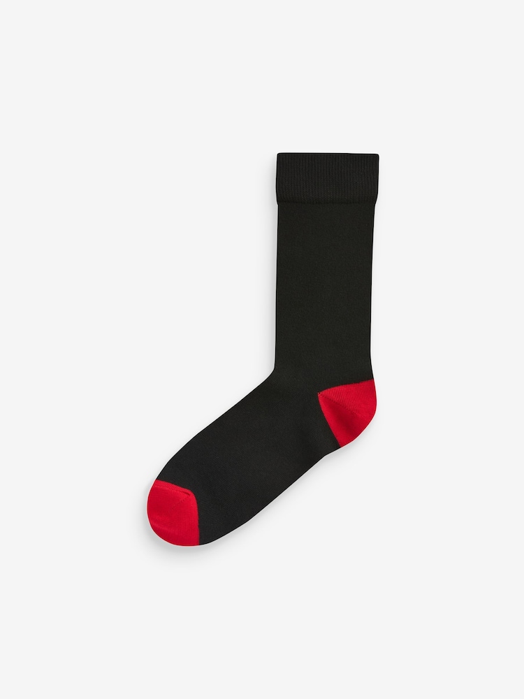 Black Stripe 7 Pack Mens Cotton Rich Socks 7 Pack - Image 3 of 9