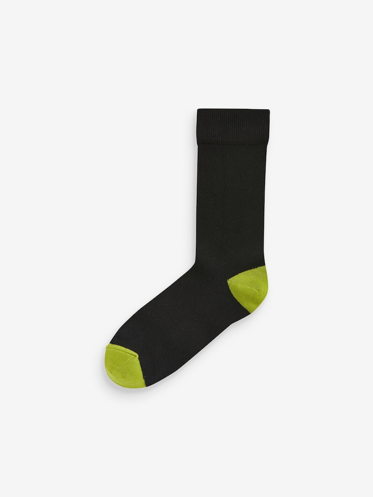 Black Stripe 7 Pack Mens Cotton Rich Socks 7 Pack - Image 8 of 9