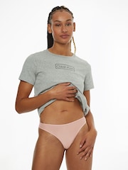 Calvin Klein Pink Marquisette Thong - Image 1 of 4