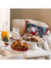 Villeroy and Boch Red Toy's Delight Christmas Footed Cake Plate - Image 1 of 2