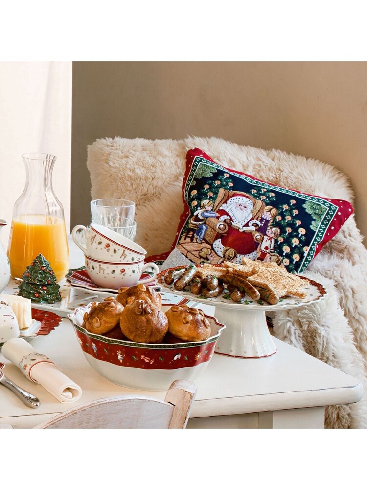 Villeroy and Boch Red Toy's Delight Christmas Footed Cake Plate - Image 1 of 2