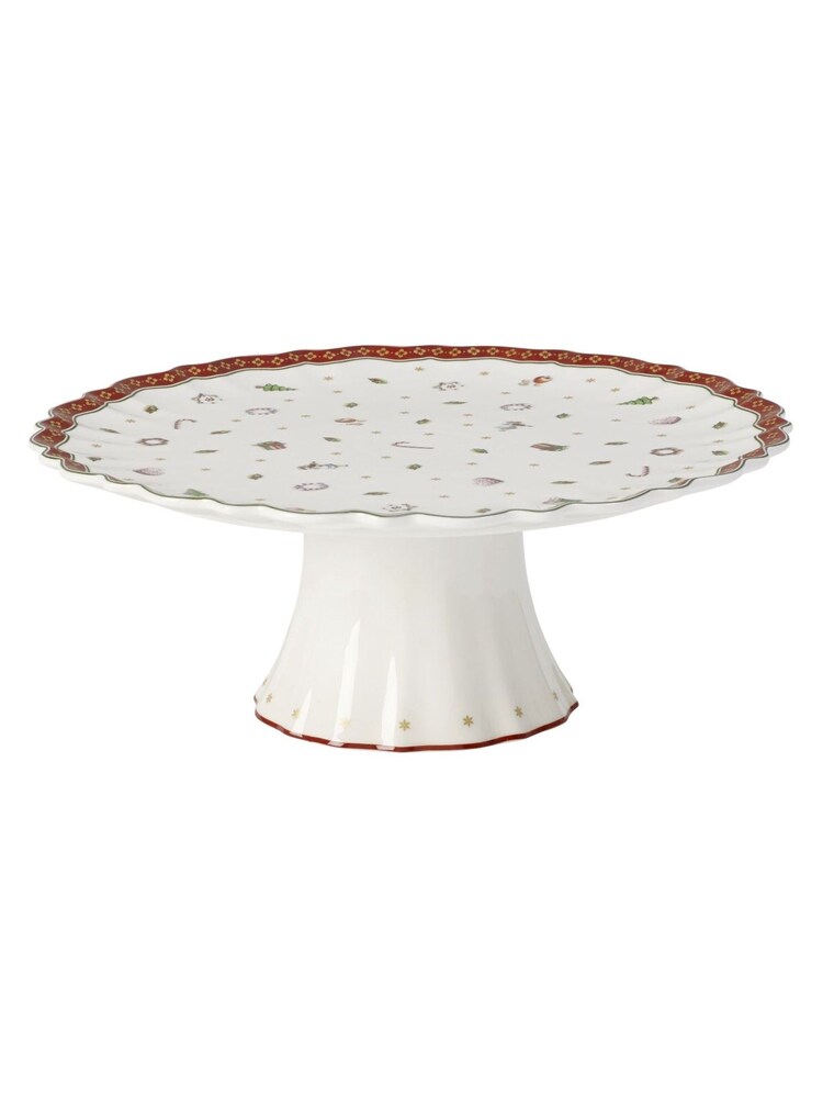 Villeroy and Boch Red Toy's Delight Christmas Footed Cake Plate - Image 2 of 2