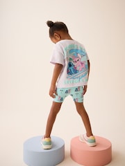 Blue 100% Cotton Disney Lilo and Stitch T-Shirt and Cycle Shorts Set (3mths-7yrs) - Image 3 of 9