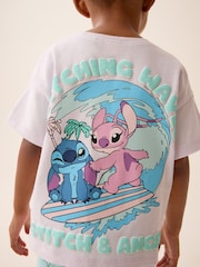 Blue 100% Cotton Disney Lilo and Stitch T-Shirt and Cycle Shorts Set (3mths-7yrs) - Image 6 of 9