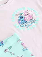 Blue 100% Cotton Disney Lilo and Stitch T-Shirt and Cycle Shorts Set (3mths-7yrs) - Image 9 of 9