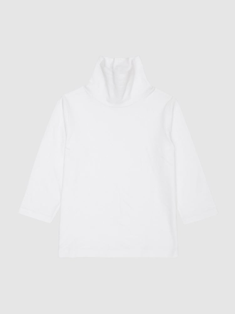 Reiss Ivory Carey 9-14 yrs Cotton Blend Roll Neck Top - Image 2 of 8