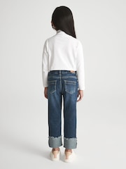 Reiss Ivory Carey 9-14 yrs Cotton Blend Roll Neck Top - Image 5 of 8