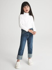 Reiss Ivory Carey 9-14 yrs Cotton Blend Roll Neck Top - Image 7 of 8