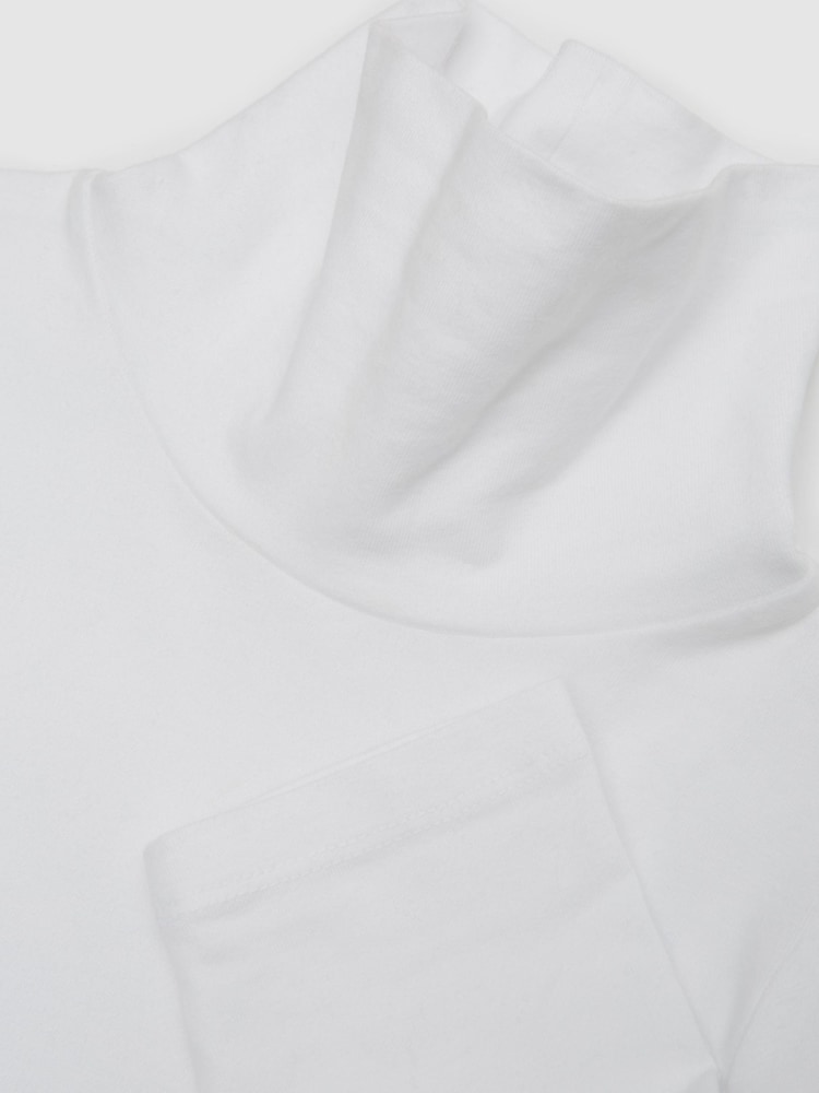 Reiss Ivory Carey 9-14 yrs Cotton Blend Roll Neck Top - Image 8 of 8