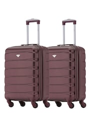 Flight Knight Ryanair Priority 4 Wheel ABS Hard Case Cabin Carry On Suitcase 55x40x20cm  Set Of 2 - Image 1 of 8