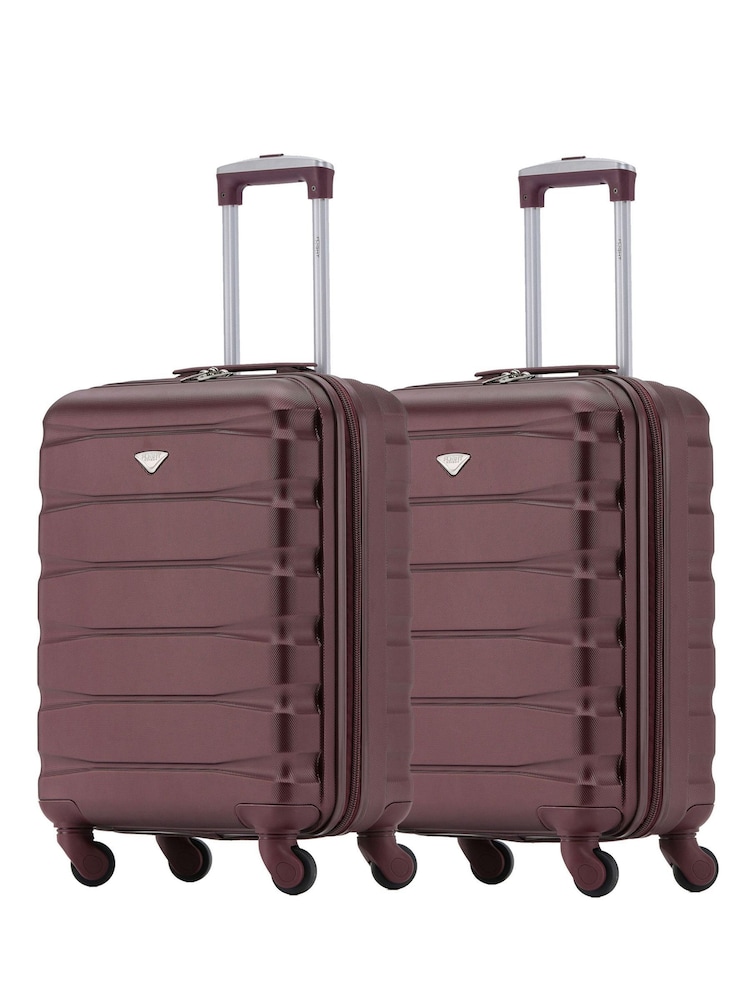 Flight Knight Ryanair Priority 4 Wheel ABS Hard Case Cabin Carry On Suitcase 55x40x20cm  Set Of 2 - Image 1 of 8