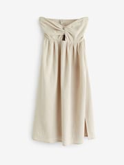 Cream Bandeau Cut-Out Midi Summer Dress - Image 6 of 6