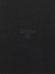 Barbour® Black Mens 100% Cotton Pima Crew Neck Jumper - Image 6 of 6