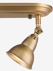 Dar Lighting Aged Brass Nathaniel 2lt Plate Spotlight - Image 6 of 6