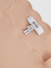 Reiss Pale Pink Marnie Senior Square Neck Knitted Dress - Image 5 of 5