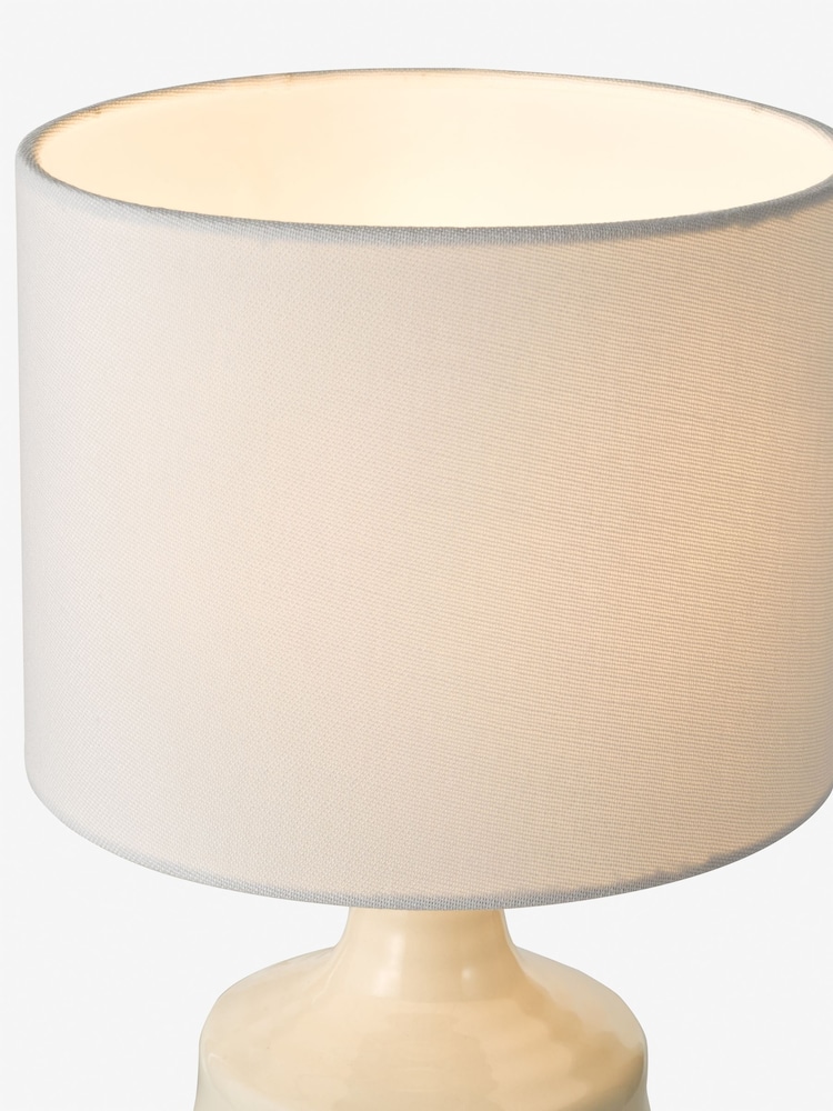 Dar Lighting Cream Ceramic Inci Table Lamp - Image 6 of 6 Dar Lighting Cream Ceramic Inci Table Lamp - Image 6 of 6