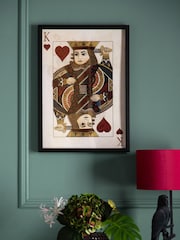 Monochrome Playing Card Framed King Wall Art - Image 1 of 5