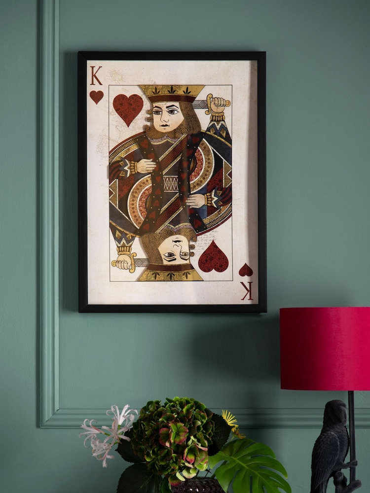 Monochrome Playing Card Framed King Wall Art - Image 1 of 5